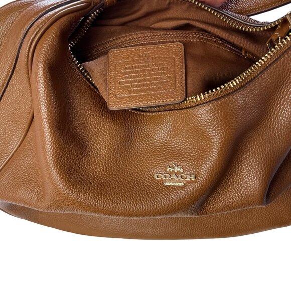 COACH Medium size, brown, CROSSBODY, SHOULDER, LEATHER HOBO BAG. - Picture 6 of 15